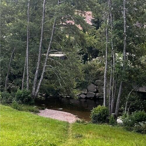 Zugang zum Fluss Wiese